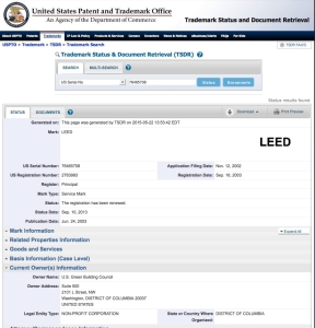 LEED Trademark Registration